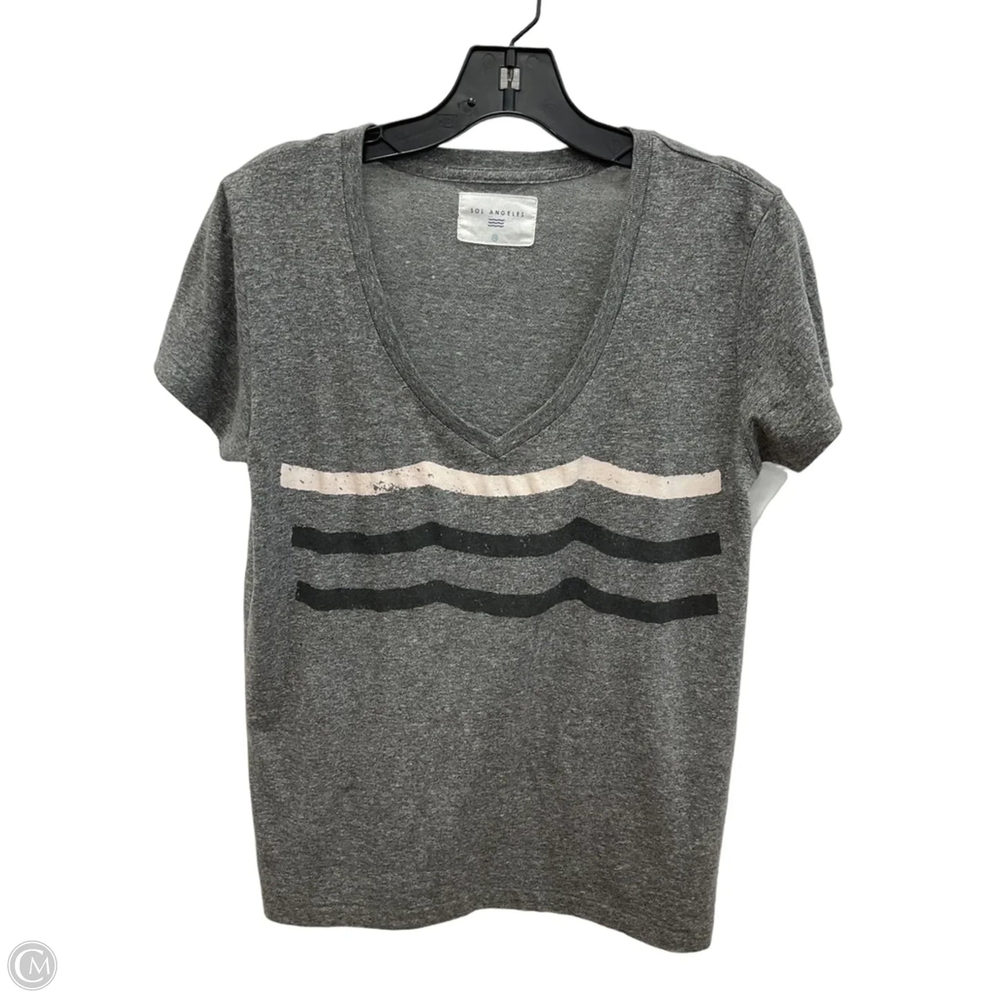 Top Short Sleeve By Sol Angeles In Grey, Size: Xs