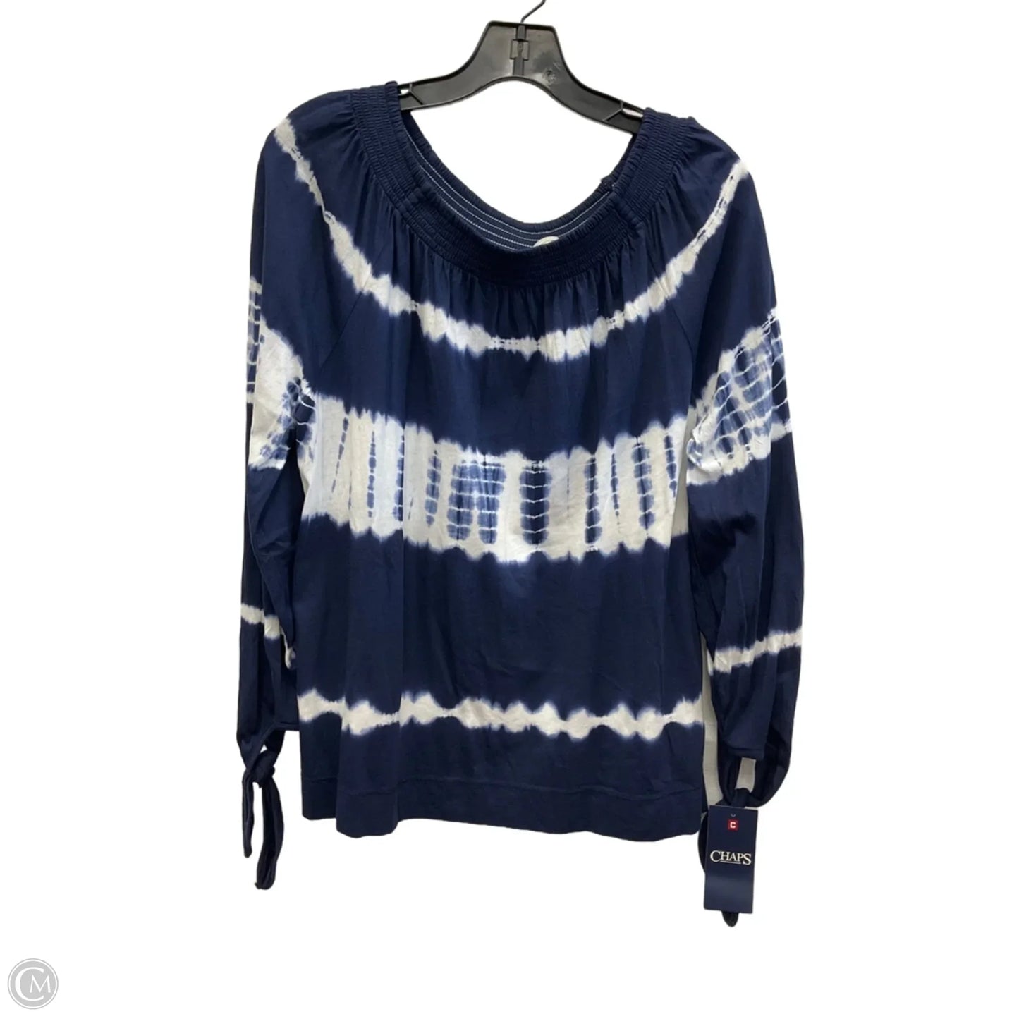 Top Long Sleeve By Chaps In Blue, Size: S