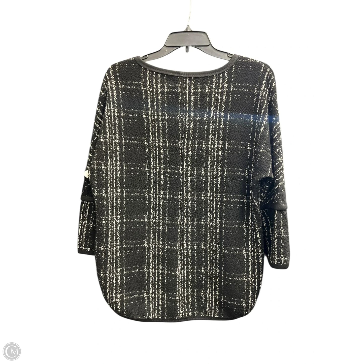 Top Long Sleeve By Max Studio In Plaid Pattern, Size: Xs