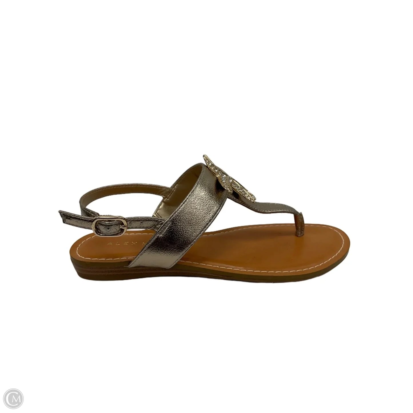 Sandals Flats By Alex Marie In Gold, Size: 6