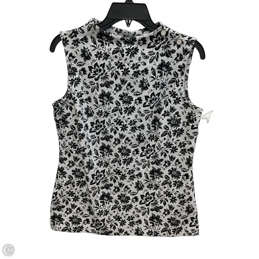 Top Sleeveless By Talbots In Floral Print, Size: S