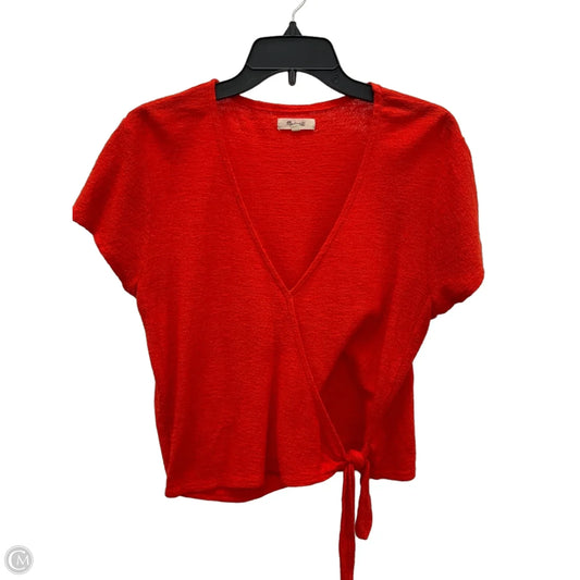 Top Short Sleeve By Madewell In Orange, Size: L