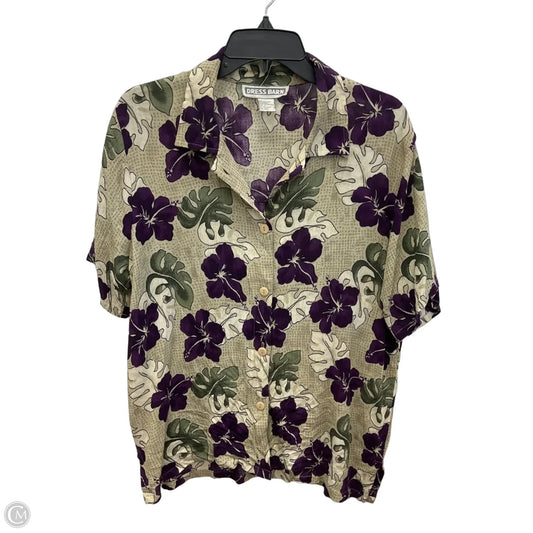 Blouse Short Sleeve By Cme In Floral Print, Size: S