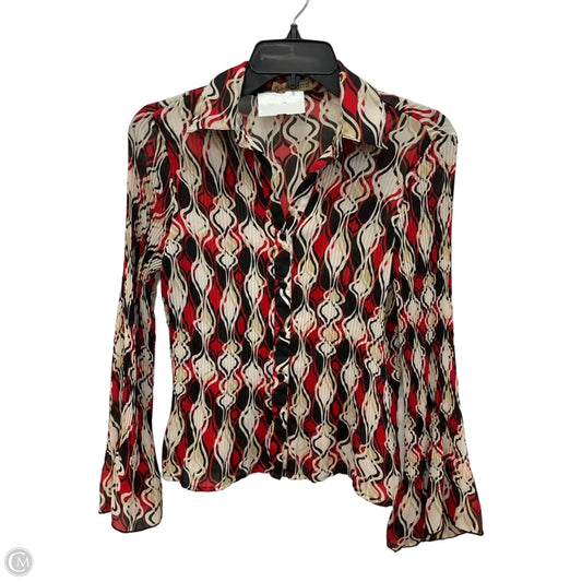 Blouse Long Sleeve By Notations In Red, Size: S