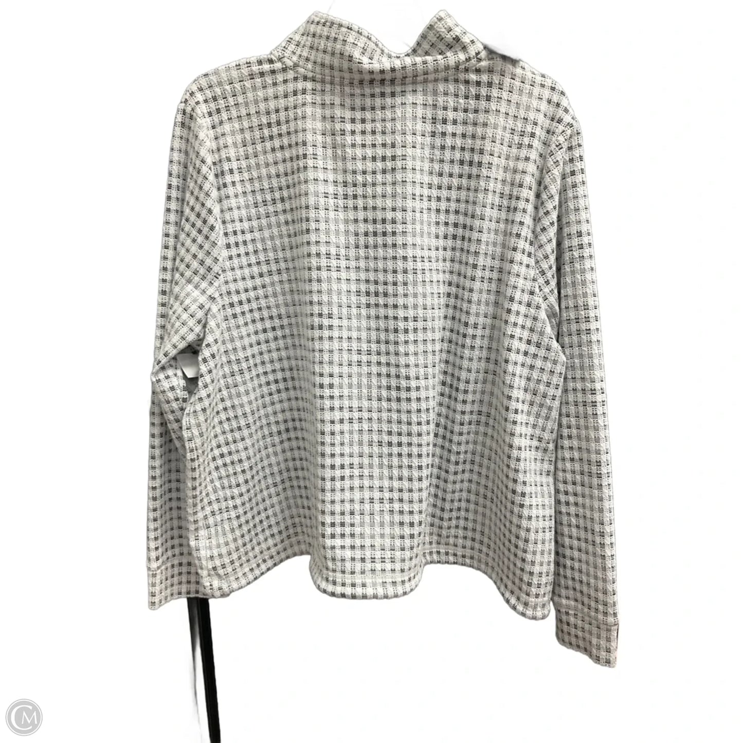 Top Long Sleeve By Talbots In White, Size: 2x