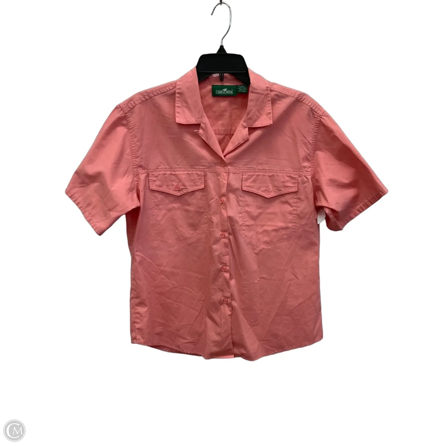 Blouse Short Sleeve By Cabin Creek In Pink, Size: M