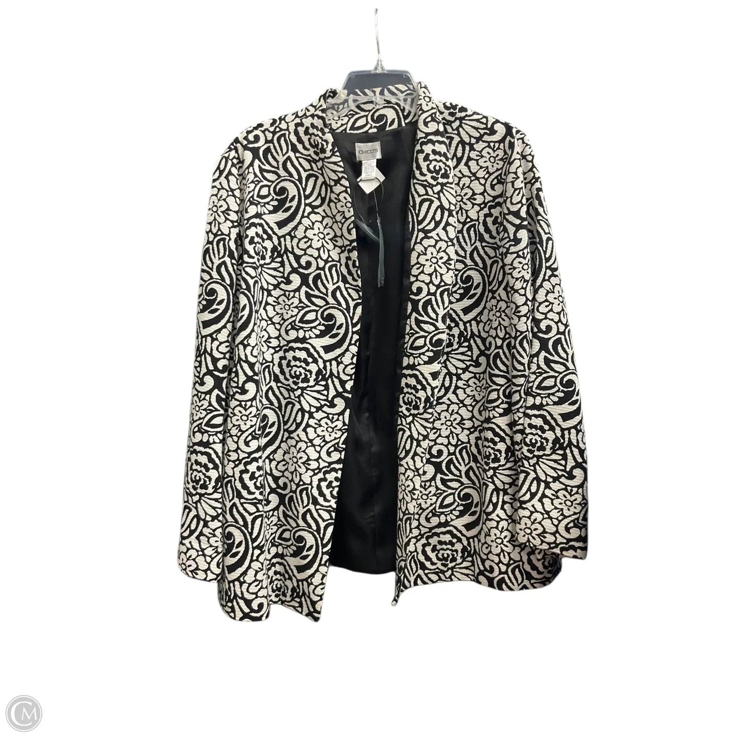 Cardigan By Chicos In Floral Print, Size: Xl