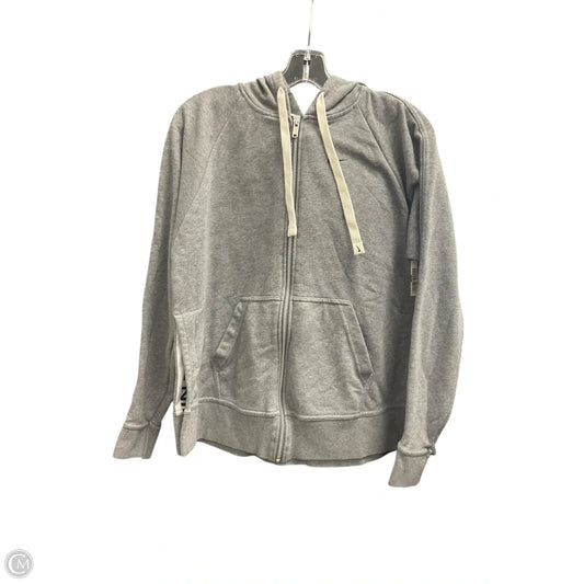 Athletic Jacket By Nike In Grey, Size: S