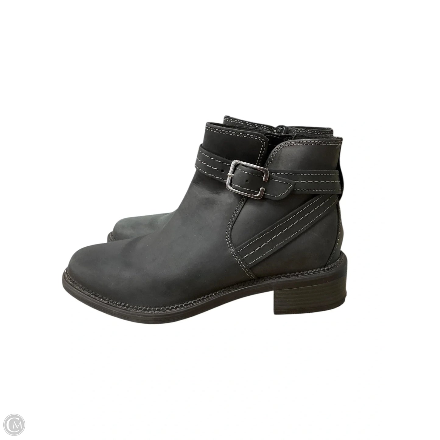 Boots Ankle Heels By Clarks In Black, Size: 8.5