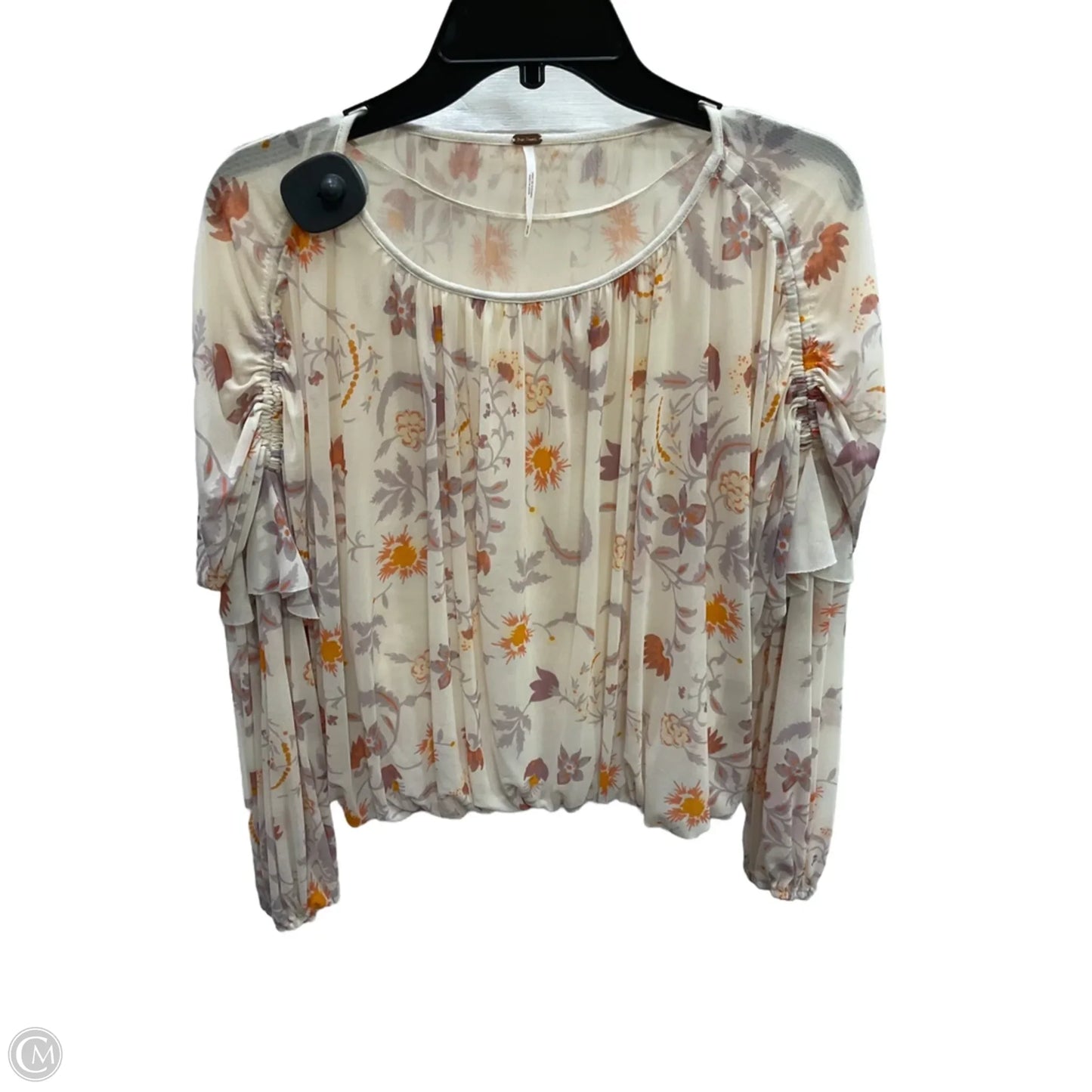 Top Long Sleeve By Free People In Floral Print, Size: Xs