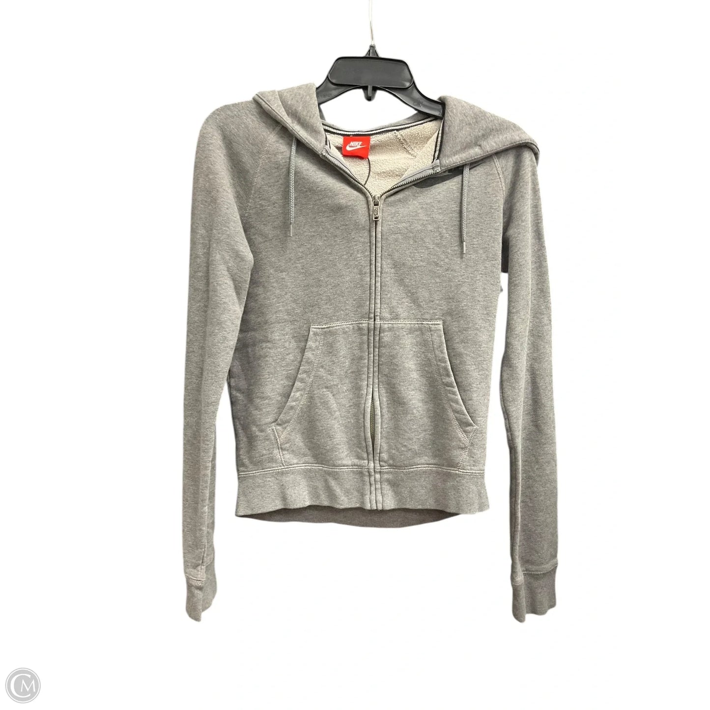 Athletic Jacket By Nike In Grey, Size: Xs