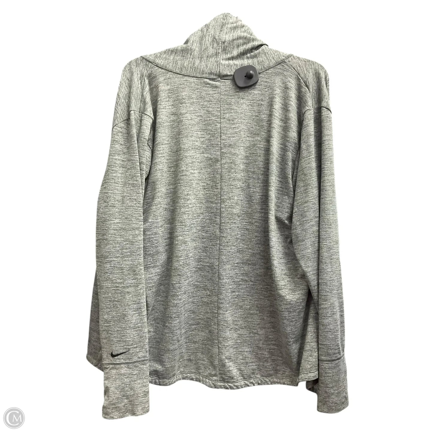 Athletic Jacket By Nike In Green, Size: L