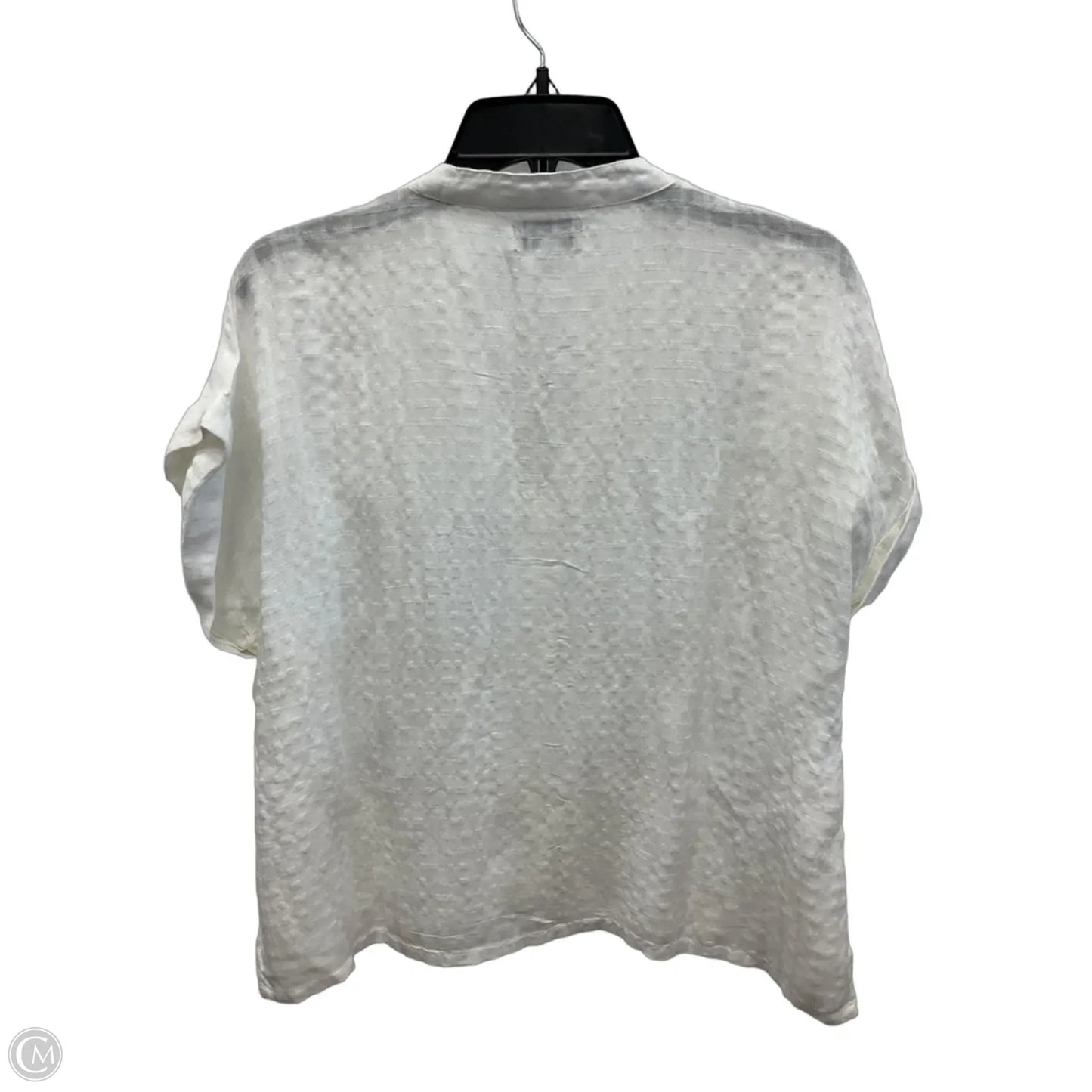 Blouse Short Sleeve By Evereve In White, Size: M