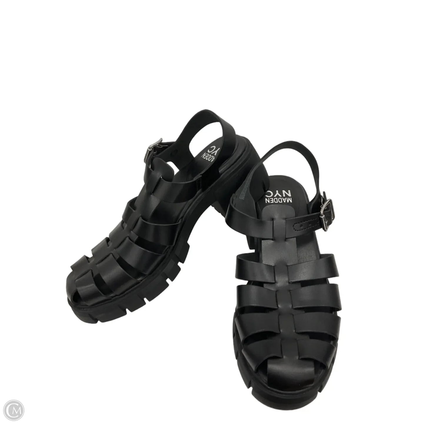 Sandals Heels Block By Madden Nyc In Black, Size: 8.5