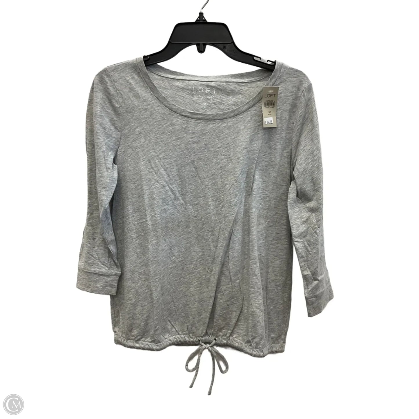 Top Long Sleeve By Loft In Grey, Size: Sp