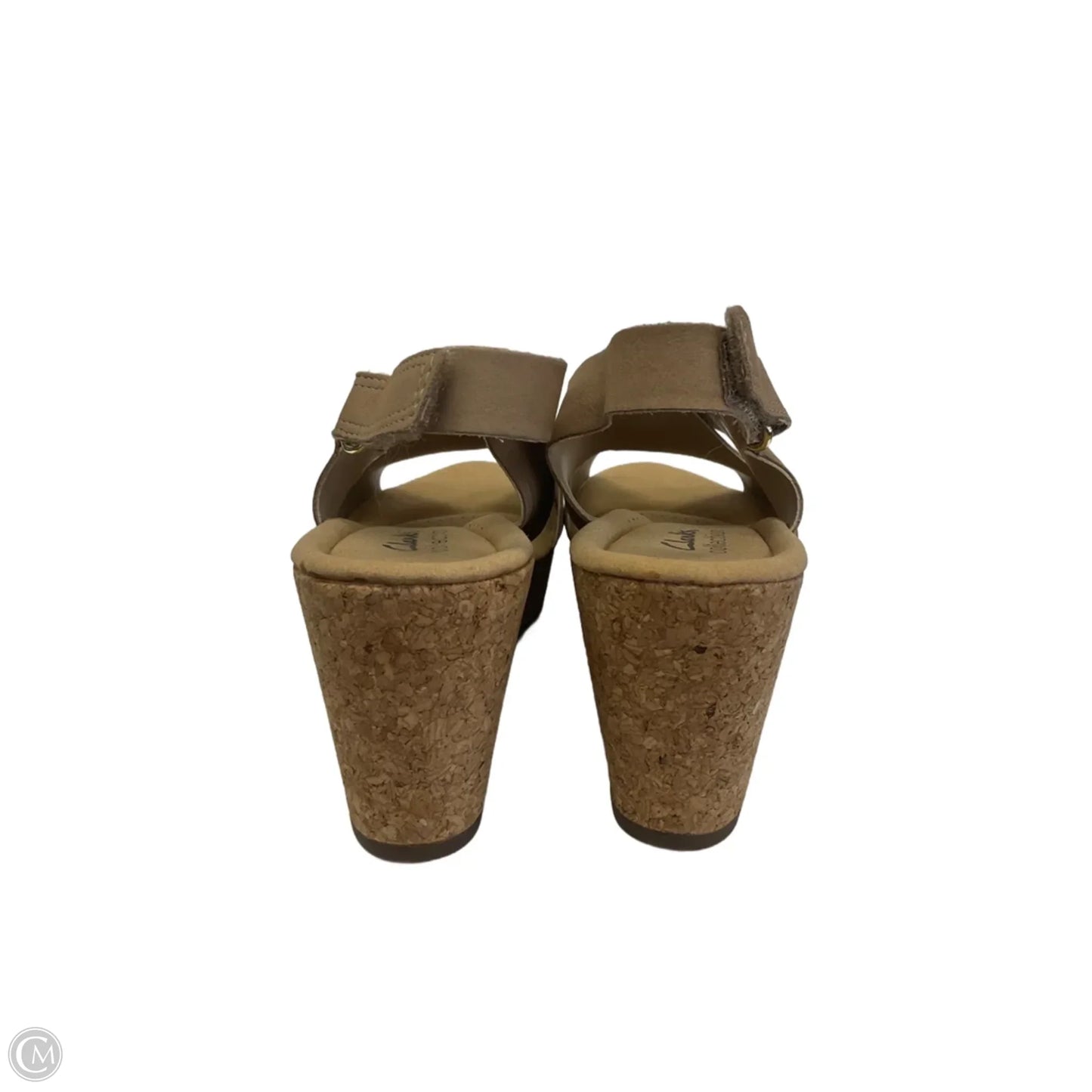 Shoes Heels Wedge By Clarks In Brown, Size: 8.5