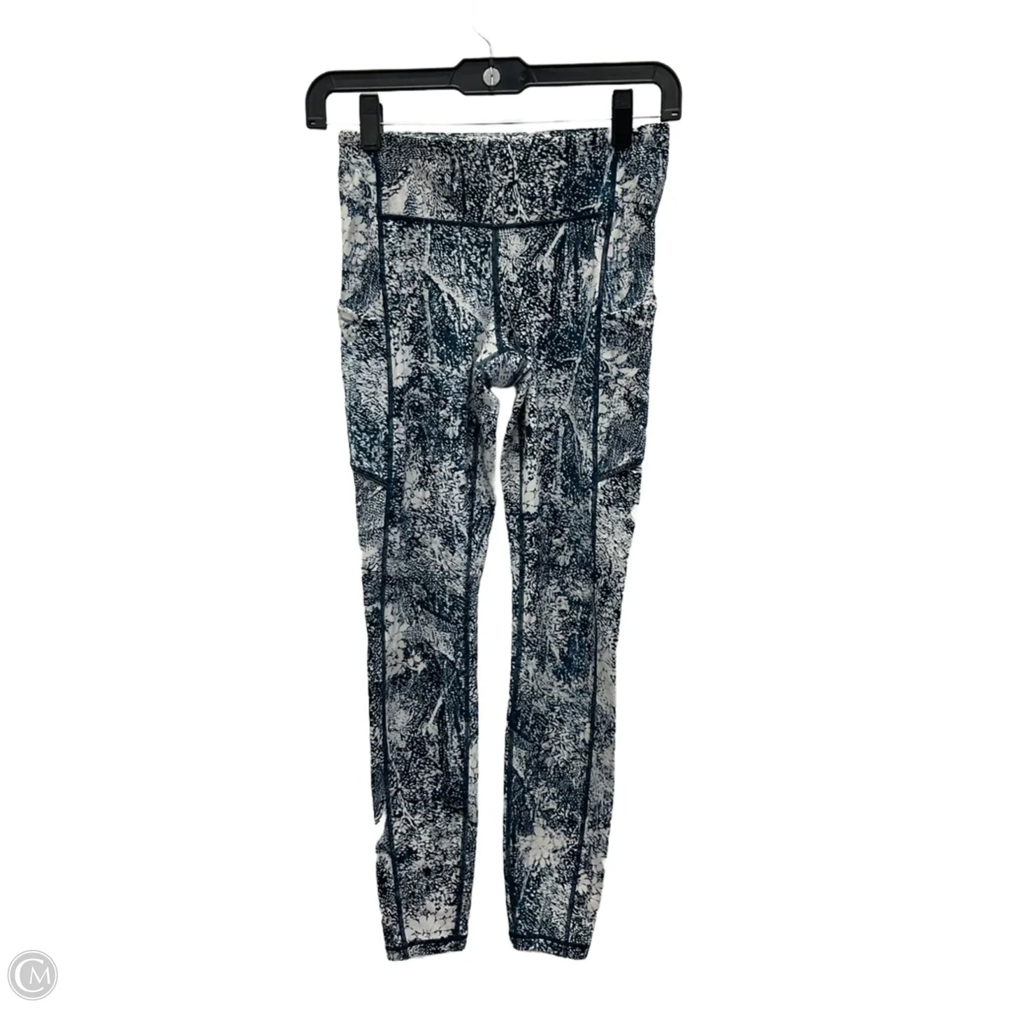 Athletic Leggings By Lululemon In Blue & Brown, Size: 4
