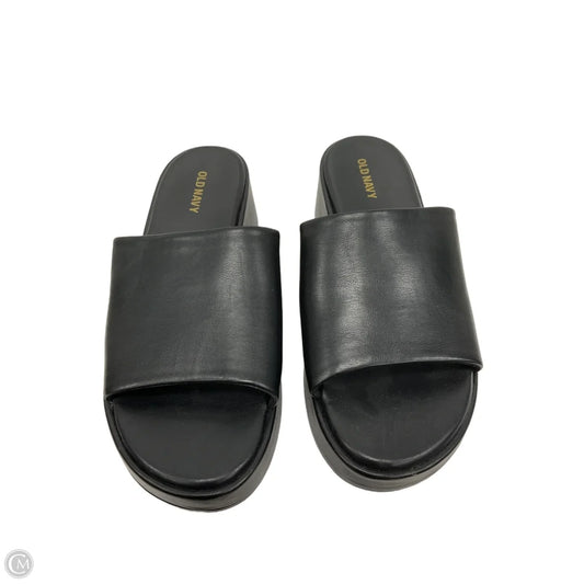 Sandals Heels Platform By Old Navy In Black, Size: 6