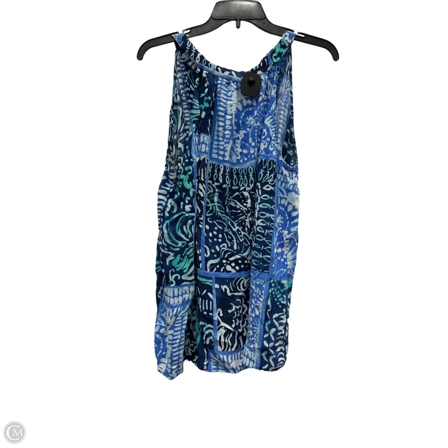 Top Sleeveless Designer By Lilly Pulitzer In Blue, Size: Xl