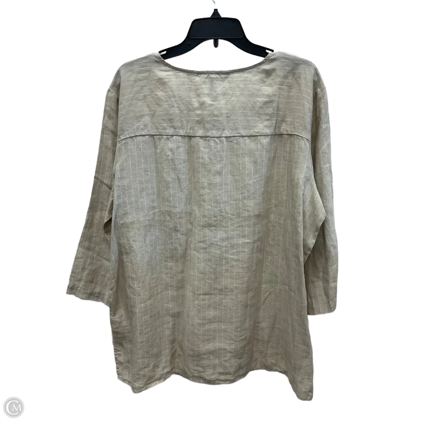 Top Long Sleeve By Ellen Tracy In Beige, Size: Xl