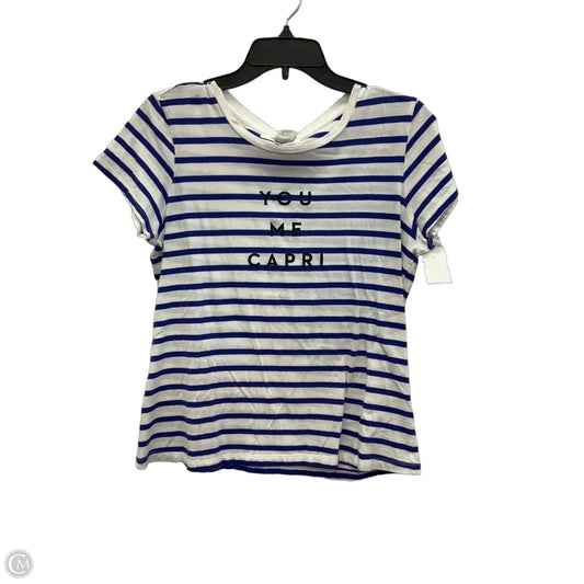 Top Short Sleeve Designer By Milly In Striped Pattern, Size: M