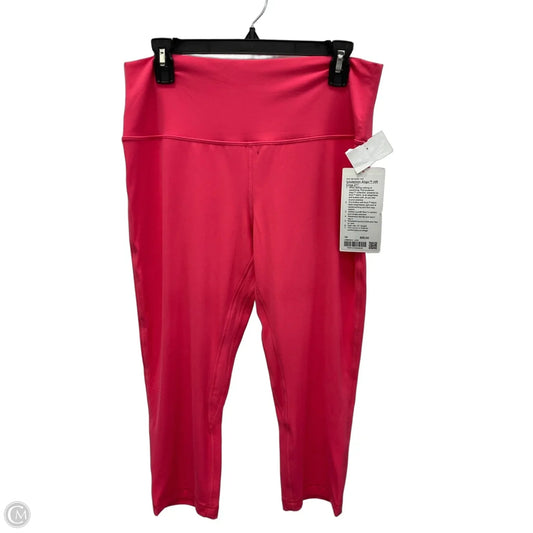 Athletic Leggings Capris By Lululemon In Pink, Size: Xl