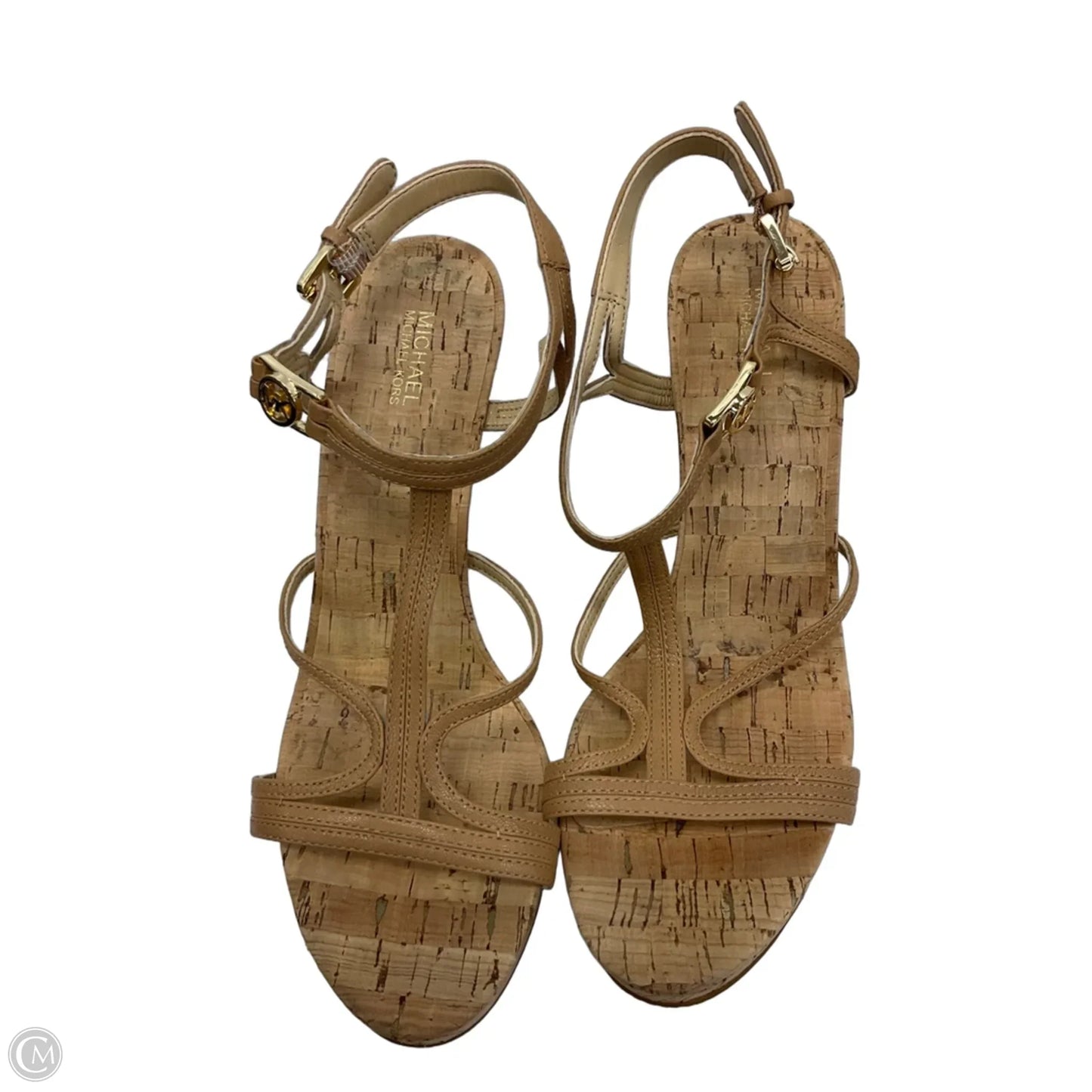 Sandals Heels Block By Michael By Michael Kors In Brown, Size: 8