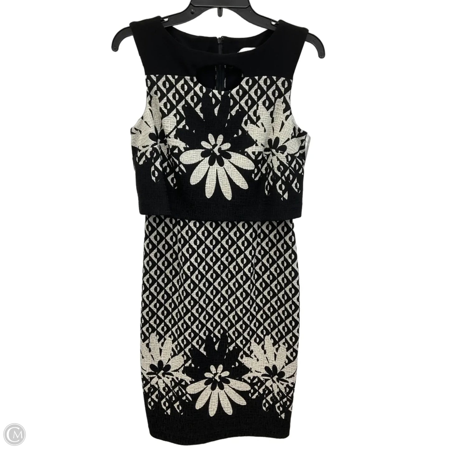 Dress Casual Short By Joseph Ribkoff In Black & White, Size: S