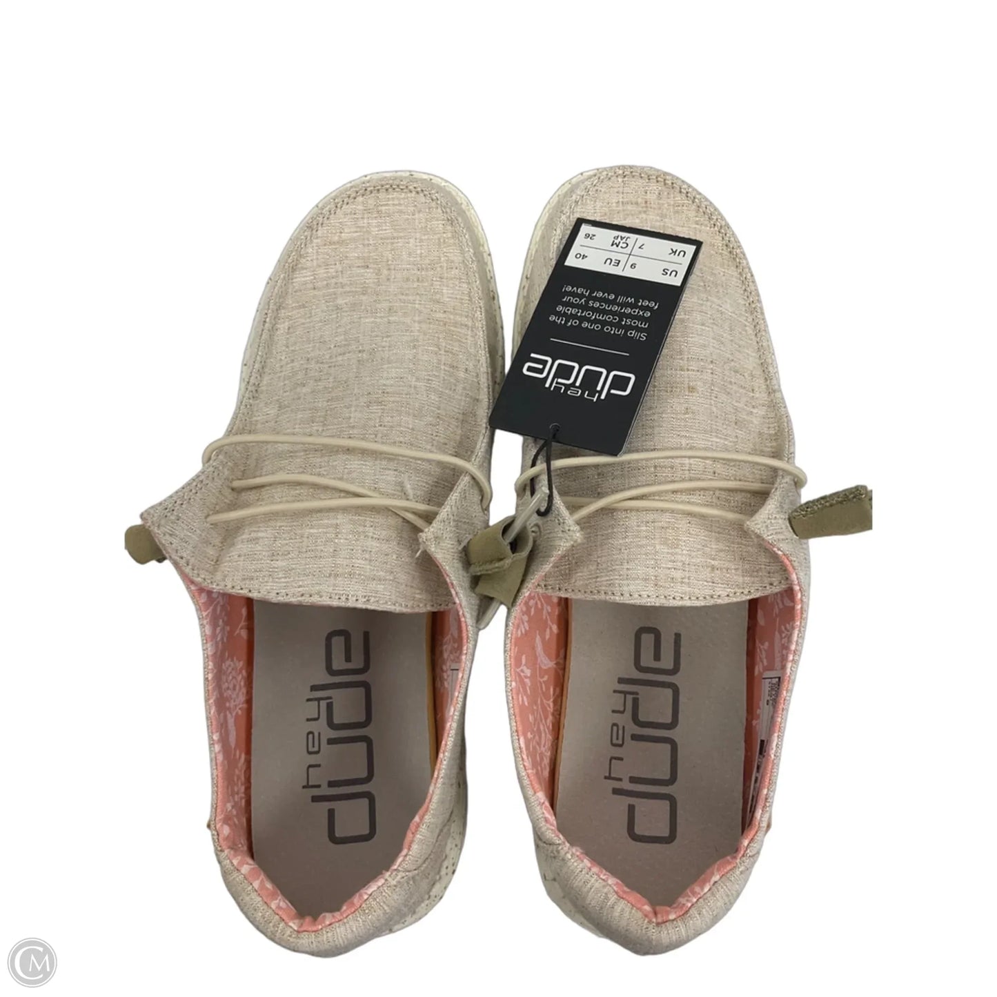 Shoes Sneakers By Hey Dude In Beige, Size: 9