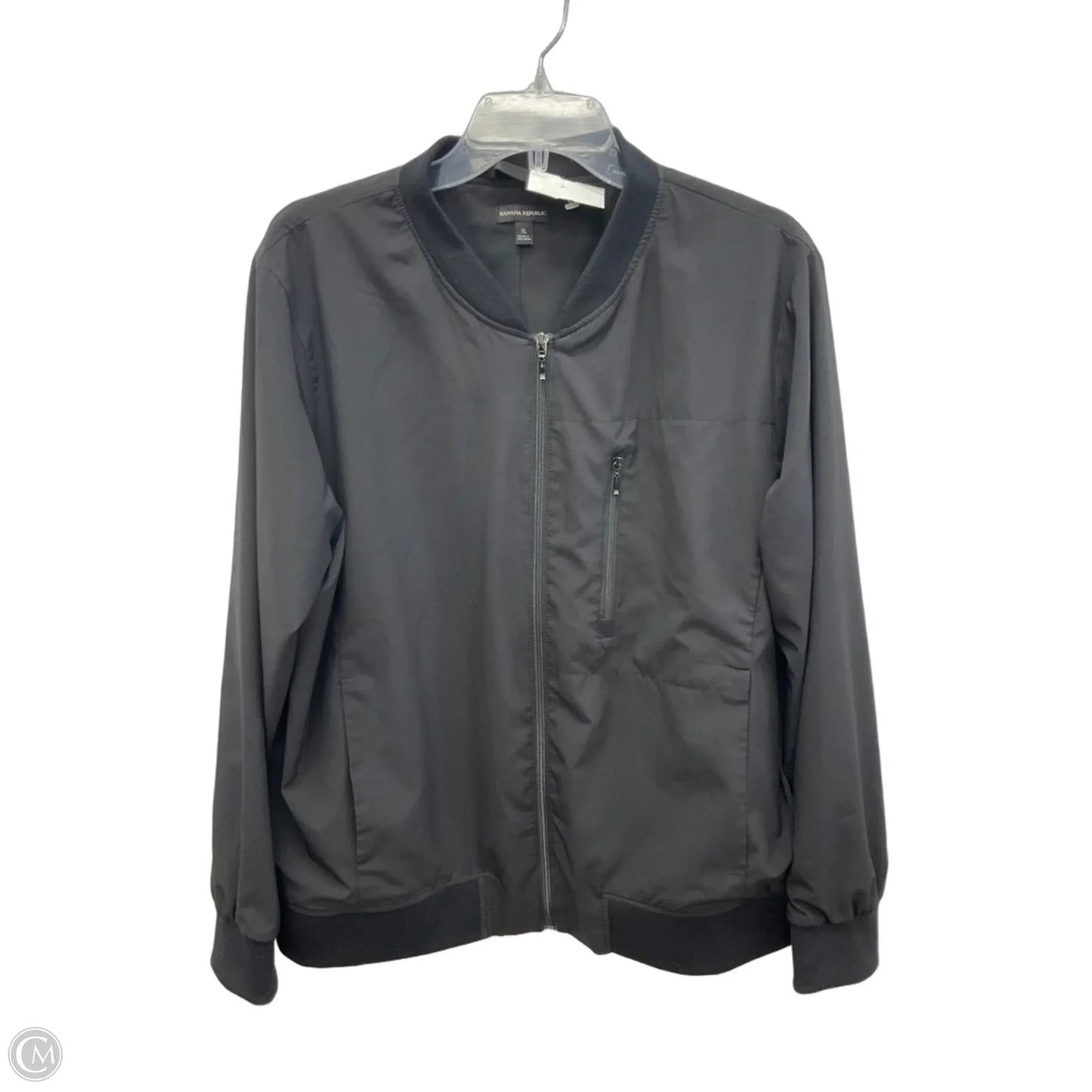 Athletic Jacket By Banana Republic In Black, Size: Xl