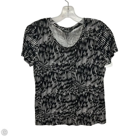 Top Short Sleeve By Simply Vera In Black & White, Size: S