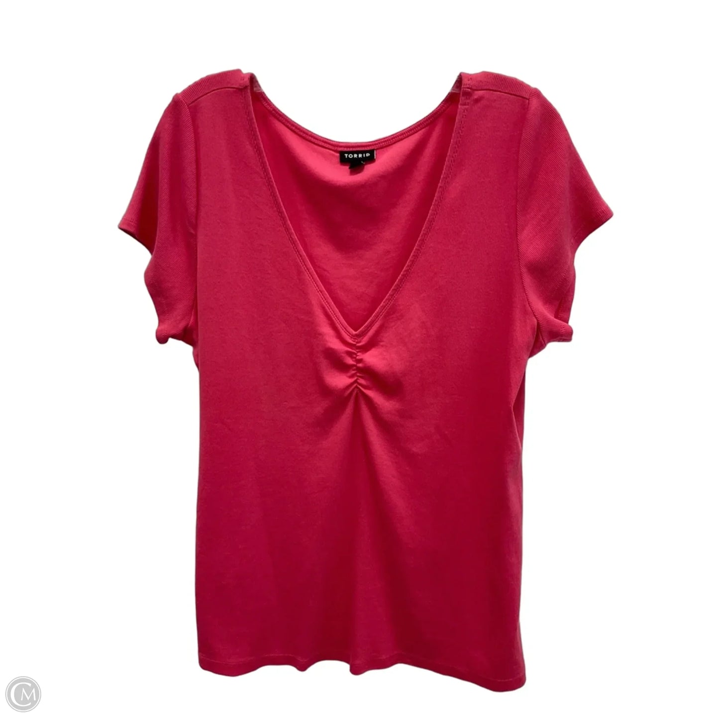 Top Short Sleeve By Torrid In Pink, Size: 2x