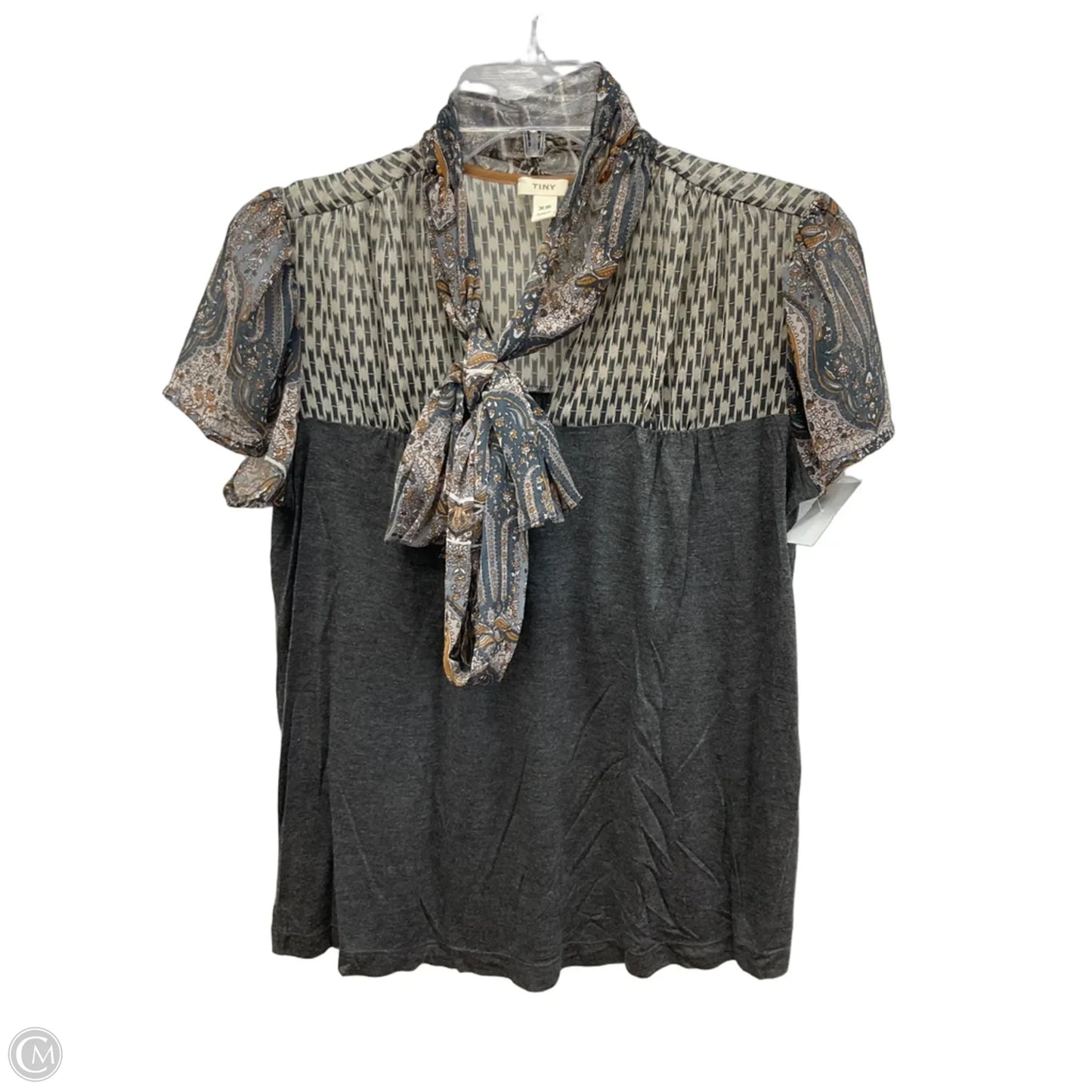 Top Short Sleeve By Tiny In Grey, Size: Xs