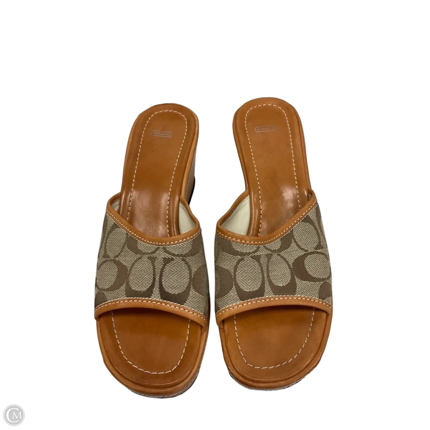 Sandals Designer By Coach In Beige, Size: 10