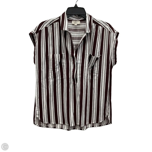 Top Sleeveless By Loft In Striped Pattern, Size: S