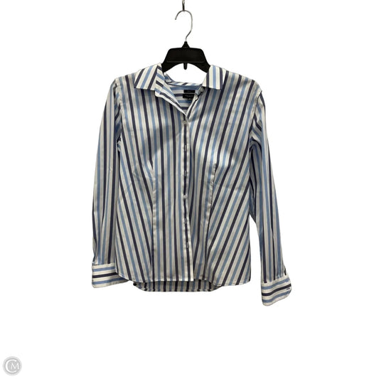 Blouse Long Sleeve By Talbots In Striped Pattern, Size: M