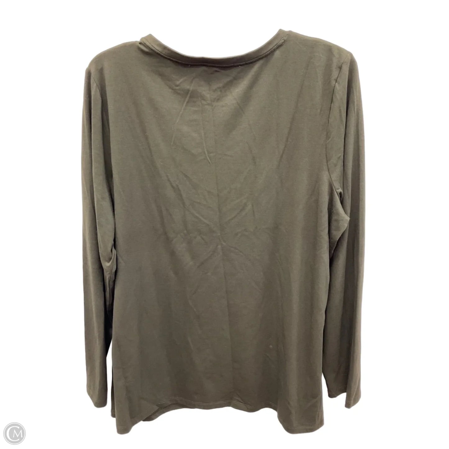 Top Long Sleeve By Chicos In Green, Size: Xl