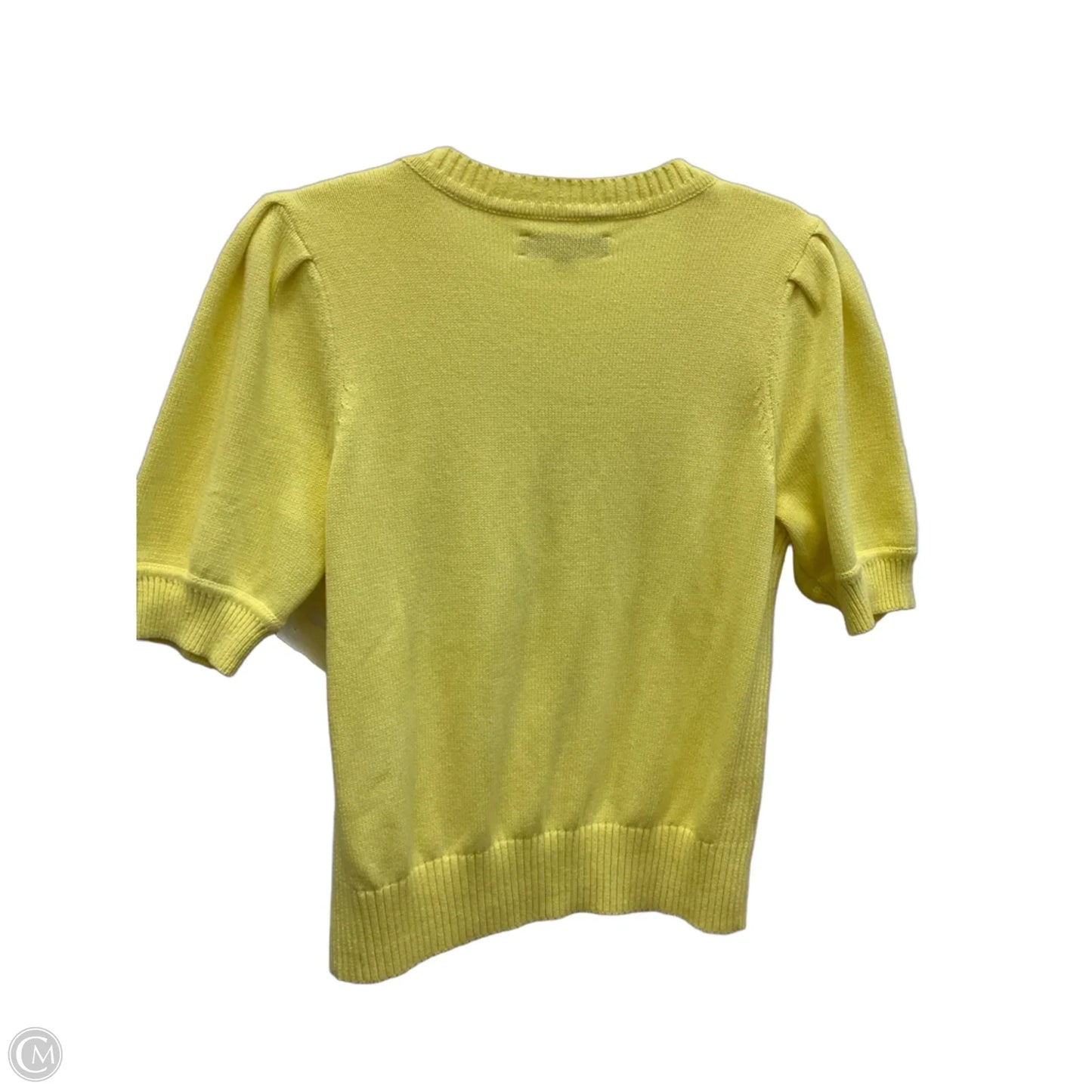 Top Short Sleeve By Loft In Yellow, Size: M