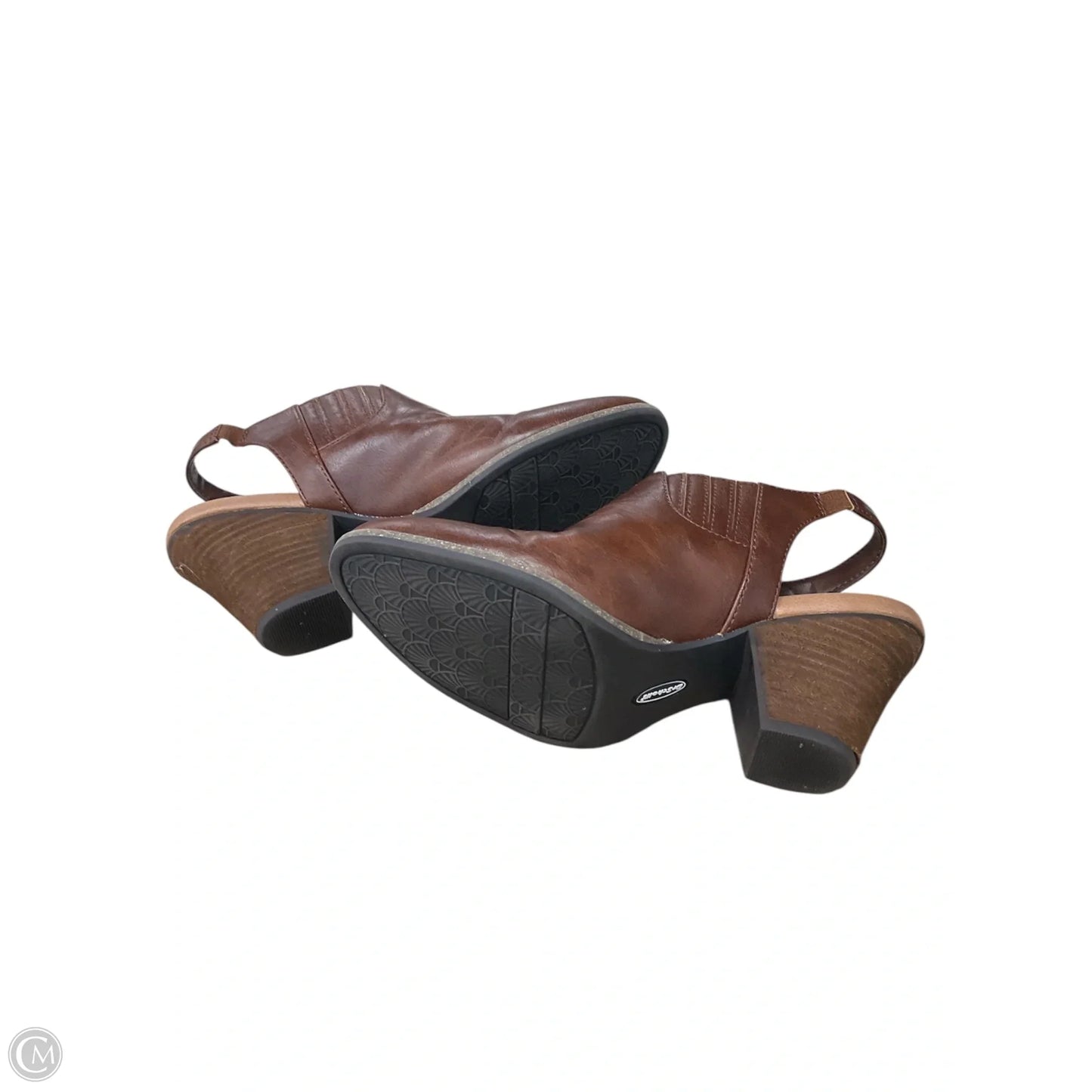 Sandals Heels Block By Dr Scholls In Brown, Size: 8