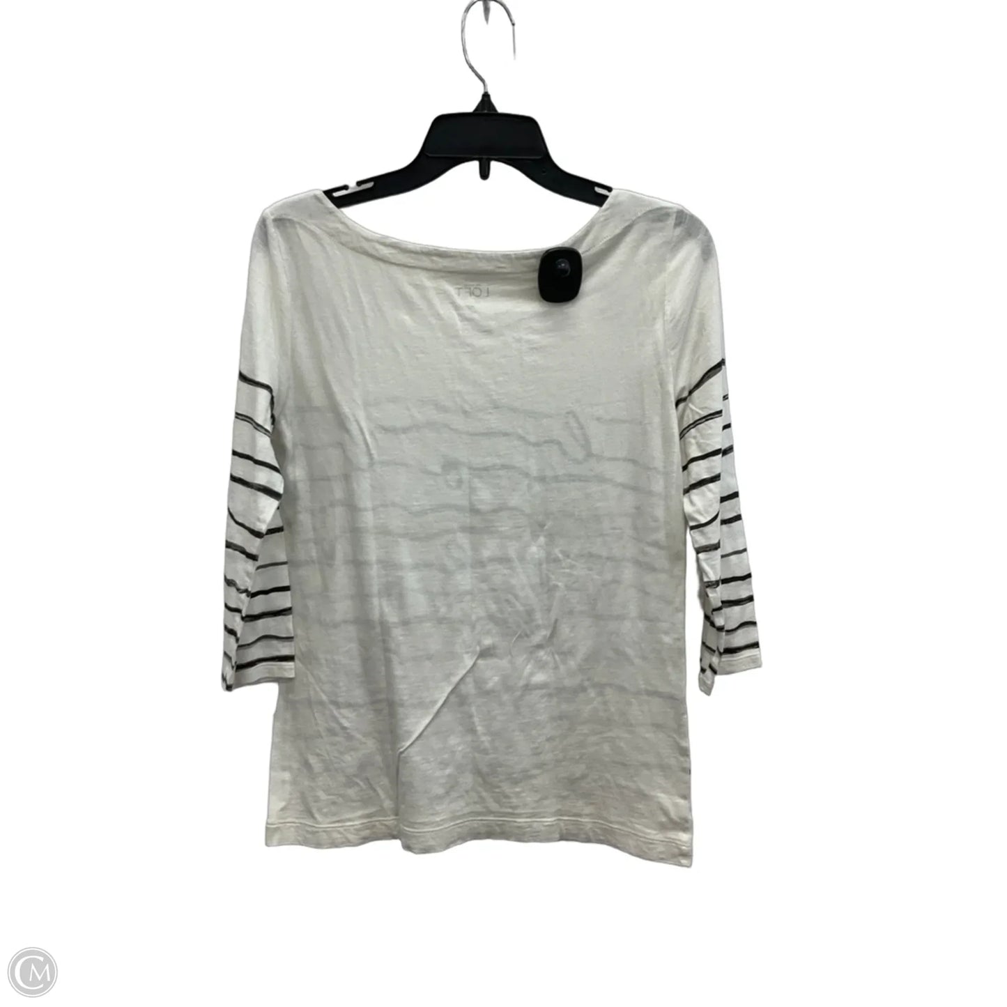 Top Long Sleeve By Loft In White, Size: M