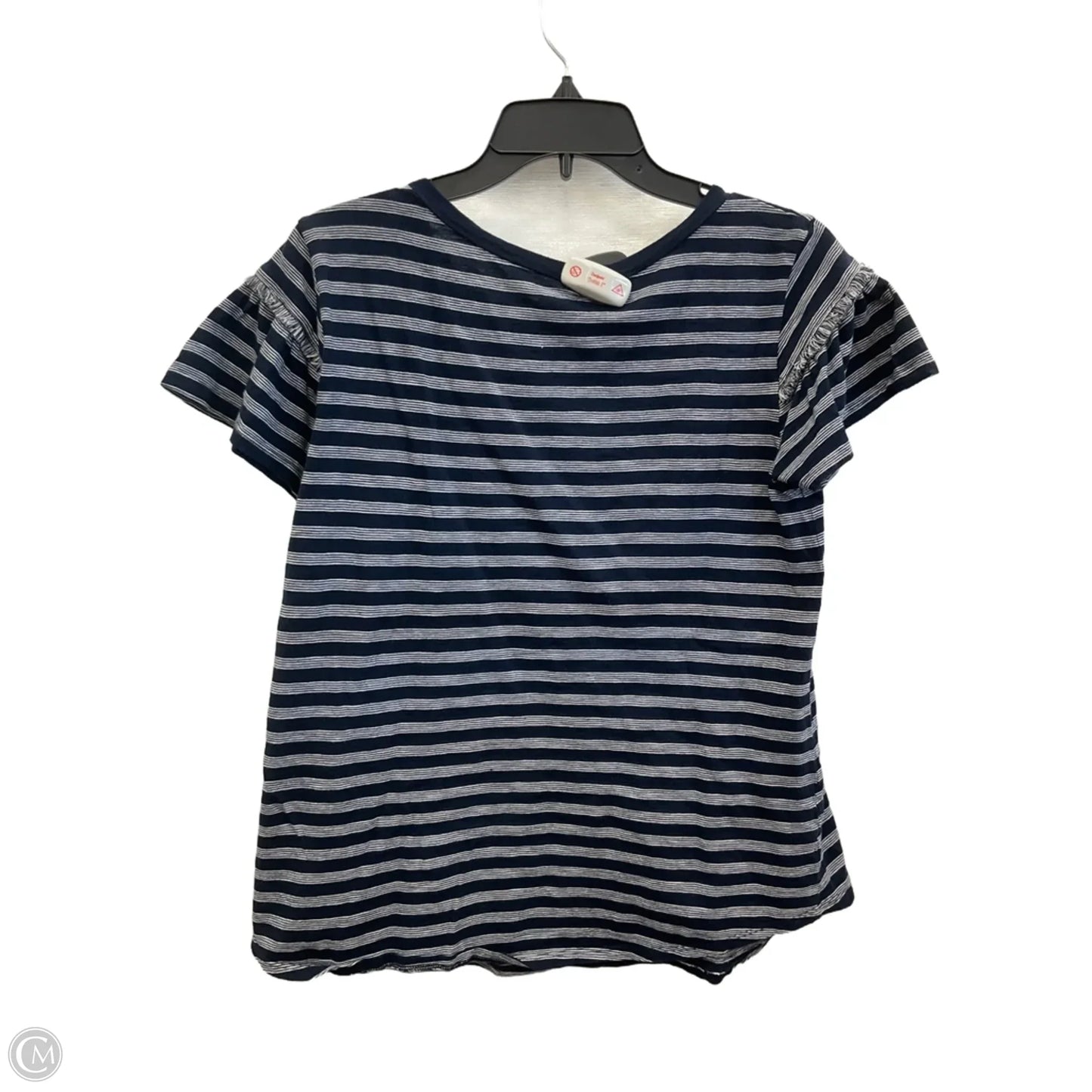 Top Short Sleeve By Loft In Striped Pattern, Size: M