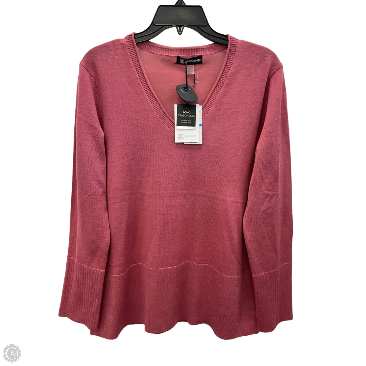 Sweater By Cable And Gauge In Pink, Size: Xl
