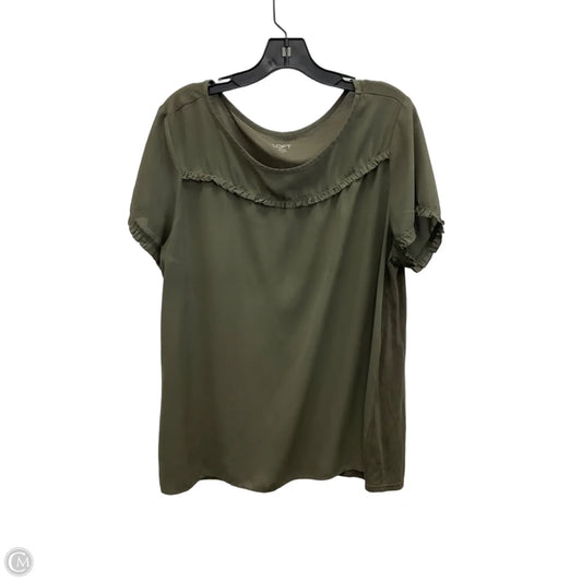 Top Short Sleeve By Loft In Green, Size: Xl
