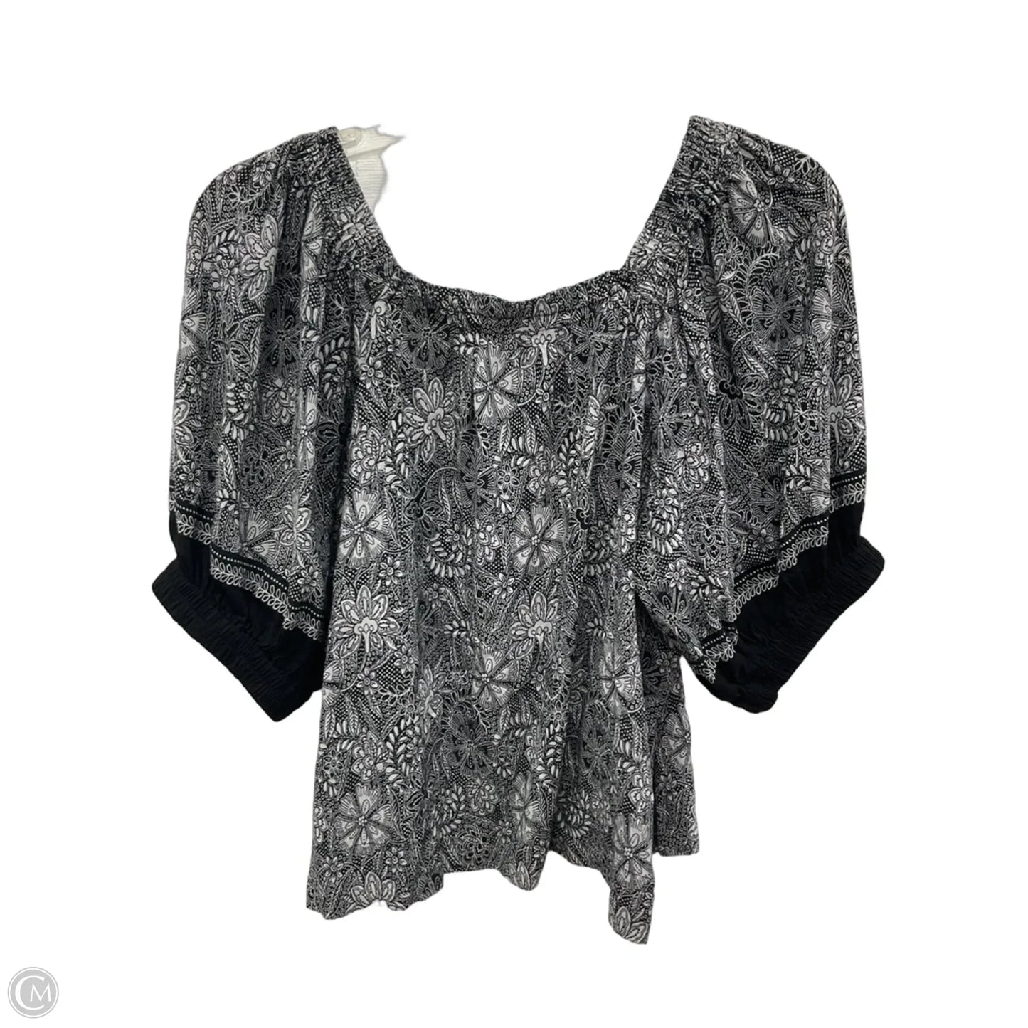 Top Short Sleeve By Loft In Black, Size: M