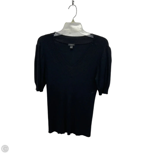Top Short Sleeve By Ann Taylor In Black, Size: M
