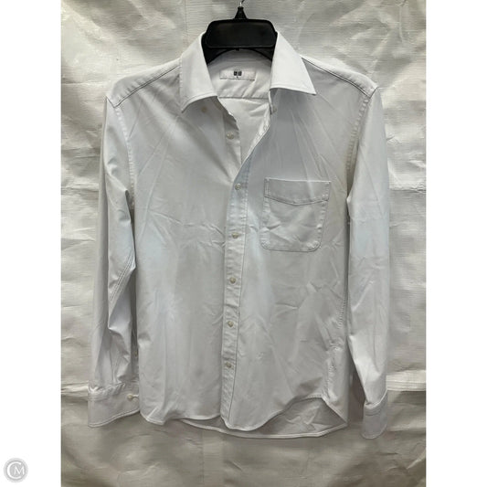 Blouse Long Sleeve By Uniqlo In White, Size: S