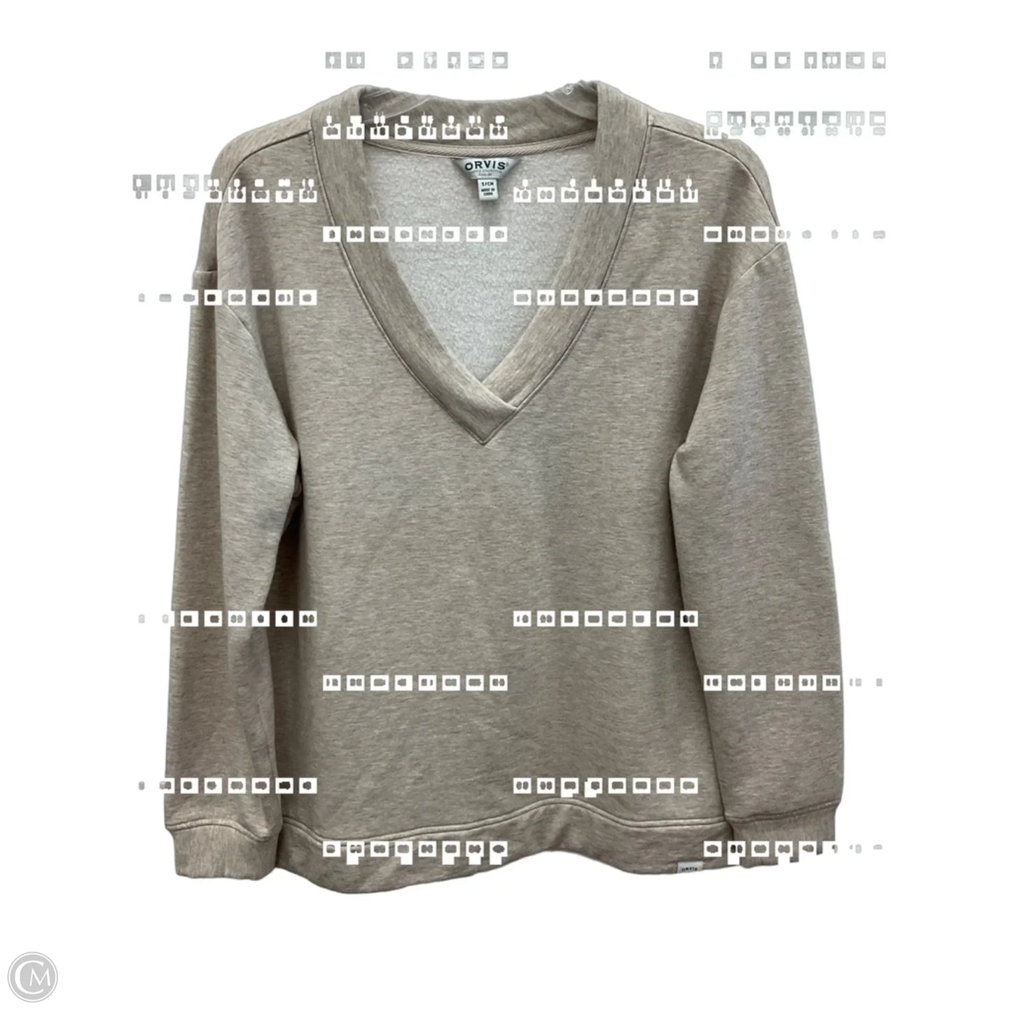 Athletic Sweatshirt Crewneck By Orvis In Tan, Size: S