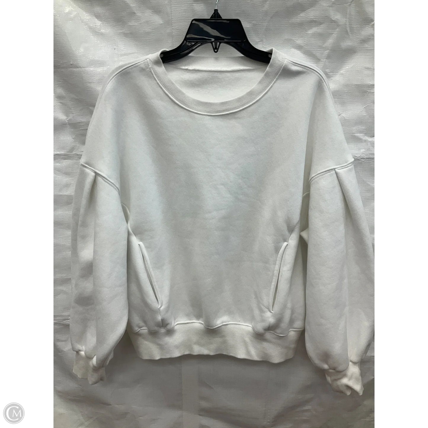 Athletic Sweatshirt Crewneck By Cmf In White, Size: S
