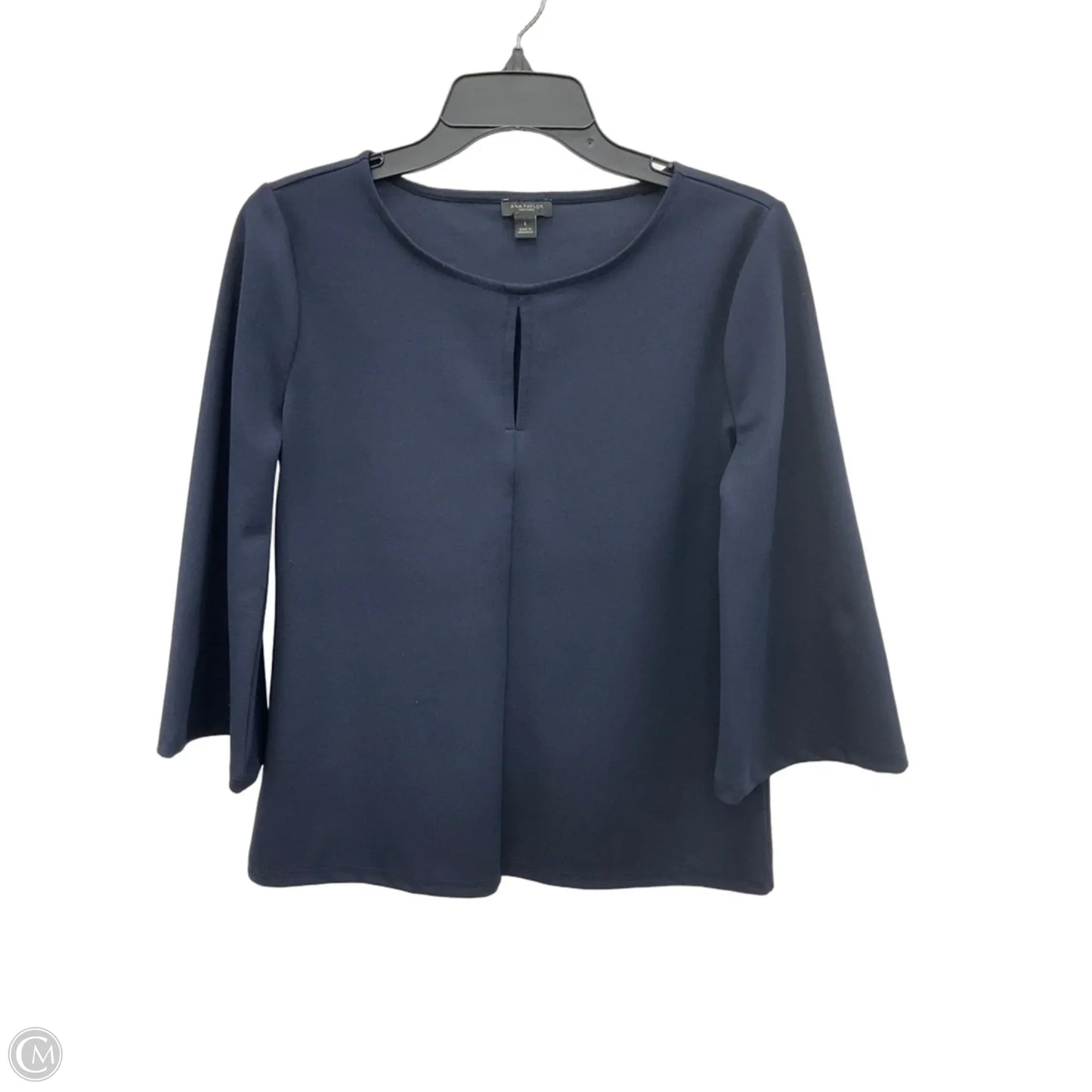 Top 3/4 Sleeve By Ann Taylor In Navy, Size: S