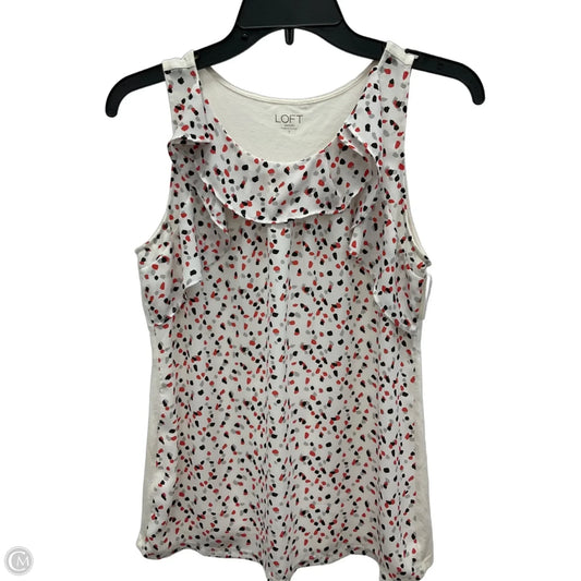 Top Sleeveless By Loft In White, Size: S